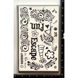 Inque Boutique 50390 Escape Rubber Stamp Set BY SUSAN STRINGFELLOW SUMMER FUN
